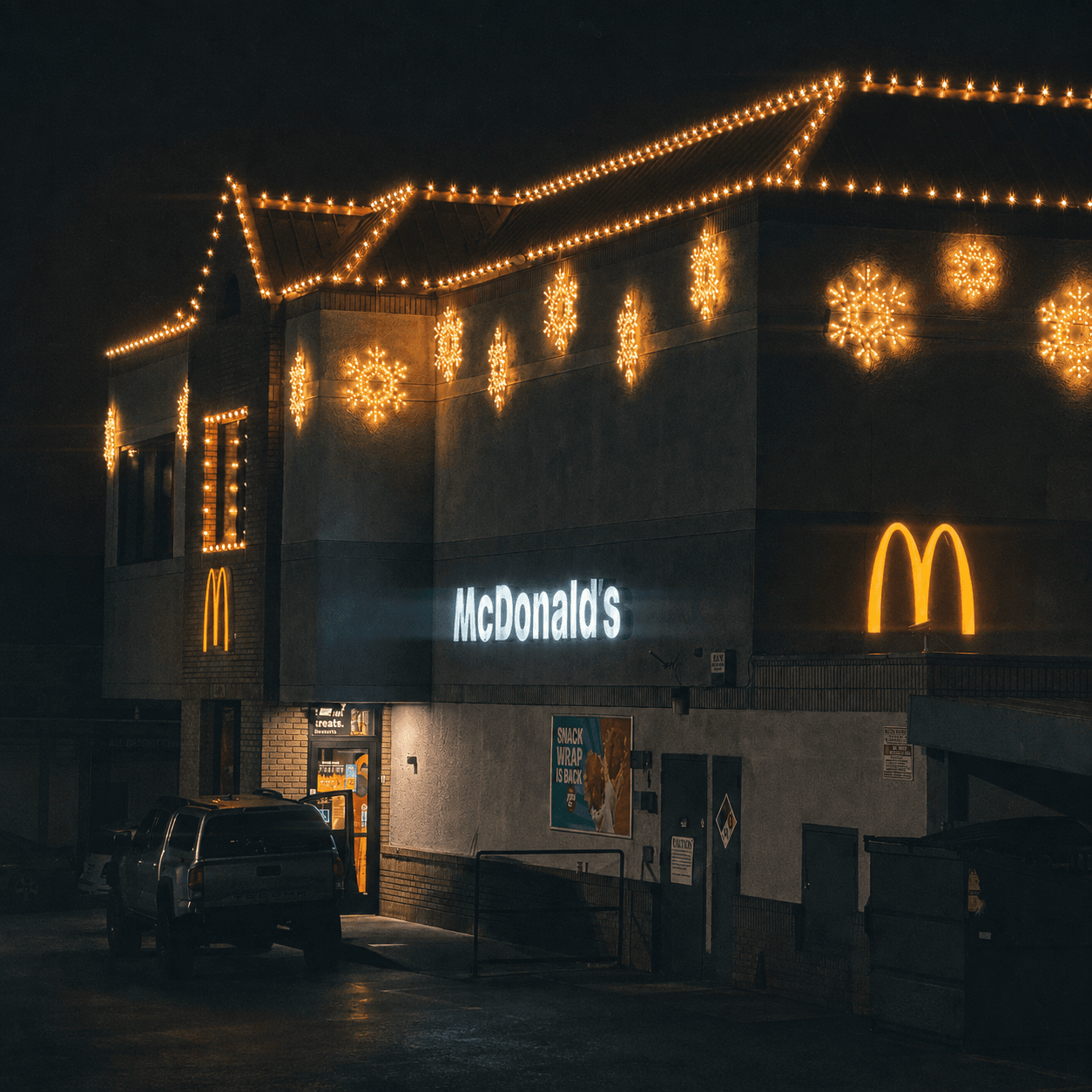 McDonald's Roofline & Snowflake Display